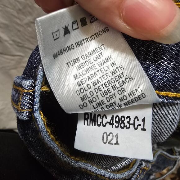 Cinch Mens Loose Fit Black Label jeans in Dark Stone 40x38 tapered leg dark wash - Picture 10 of 11